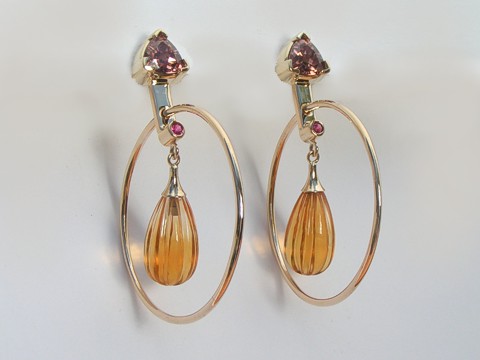 Blue topaz earrings
